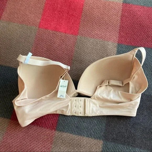 AERIE Sz 40D Deep V-Neckline Padded Adjustable Strap  No Underwire Bra - Picture 4 of 8